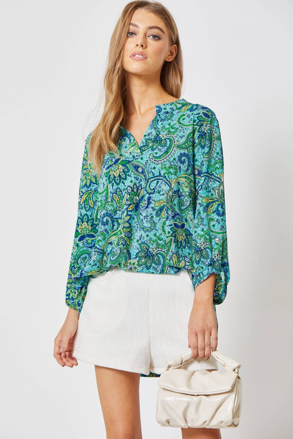 3/4 Sleeve Lizzy Wrinkle Free Top - Modish Maven Boutique