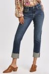 Blaire High Rise Cuffed Slim Straight Jeans - Modish Maven Boutique