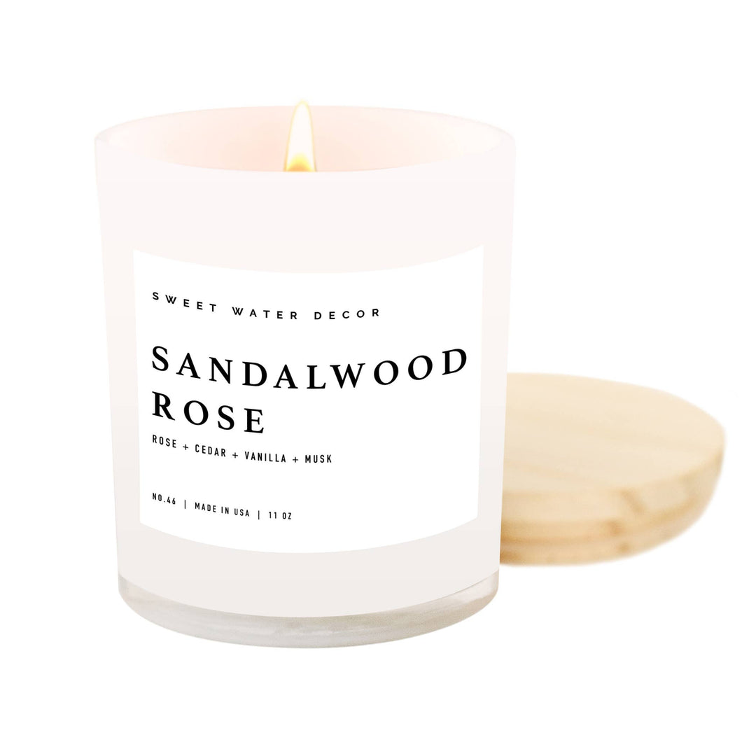 Sandalwood Rose 11 oz Soy Candle - Modish Maven Boutique