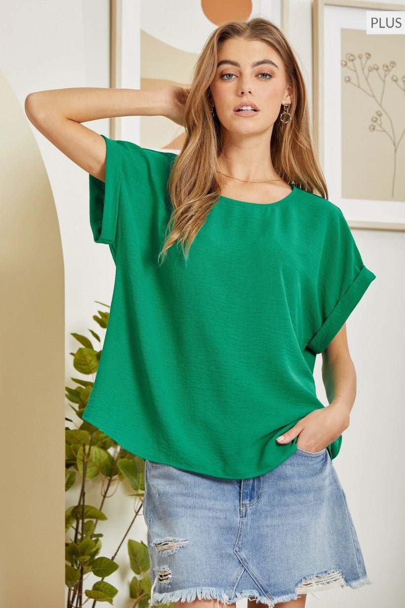 Solid Causal Top - Modish Maven Boutique