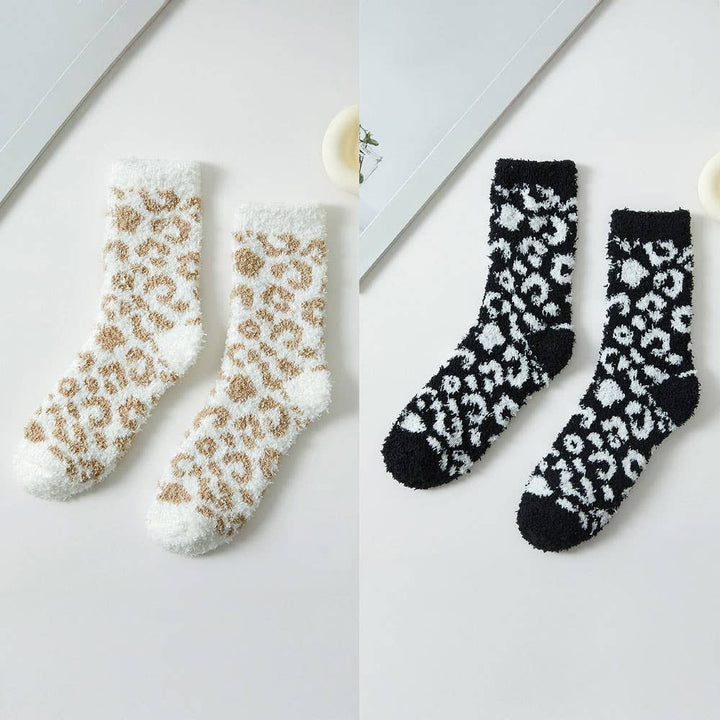 Fuzzy Leopard Socks - Modish Maven Boutique