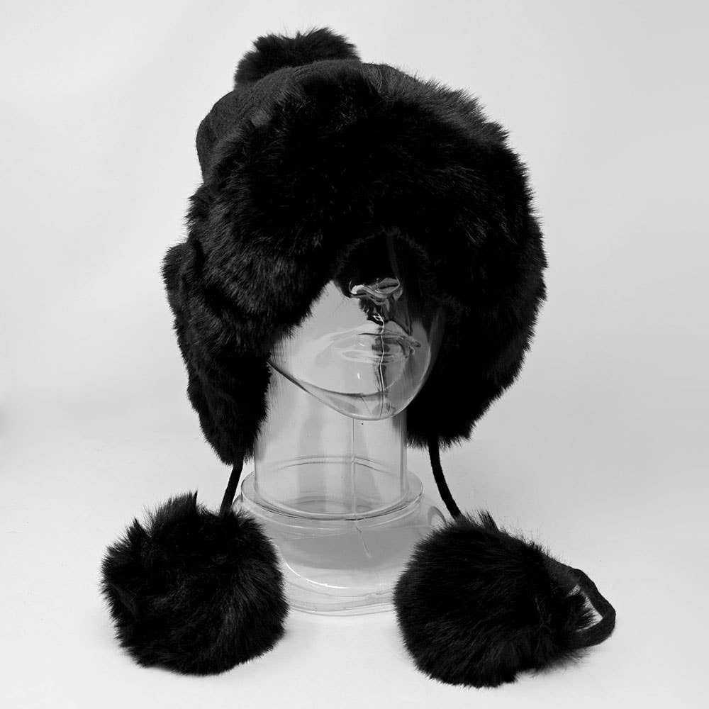 Faux Fur Pom-Pom Trapper Hat - Modish Maven Boutique