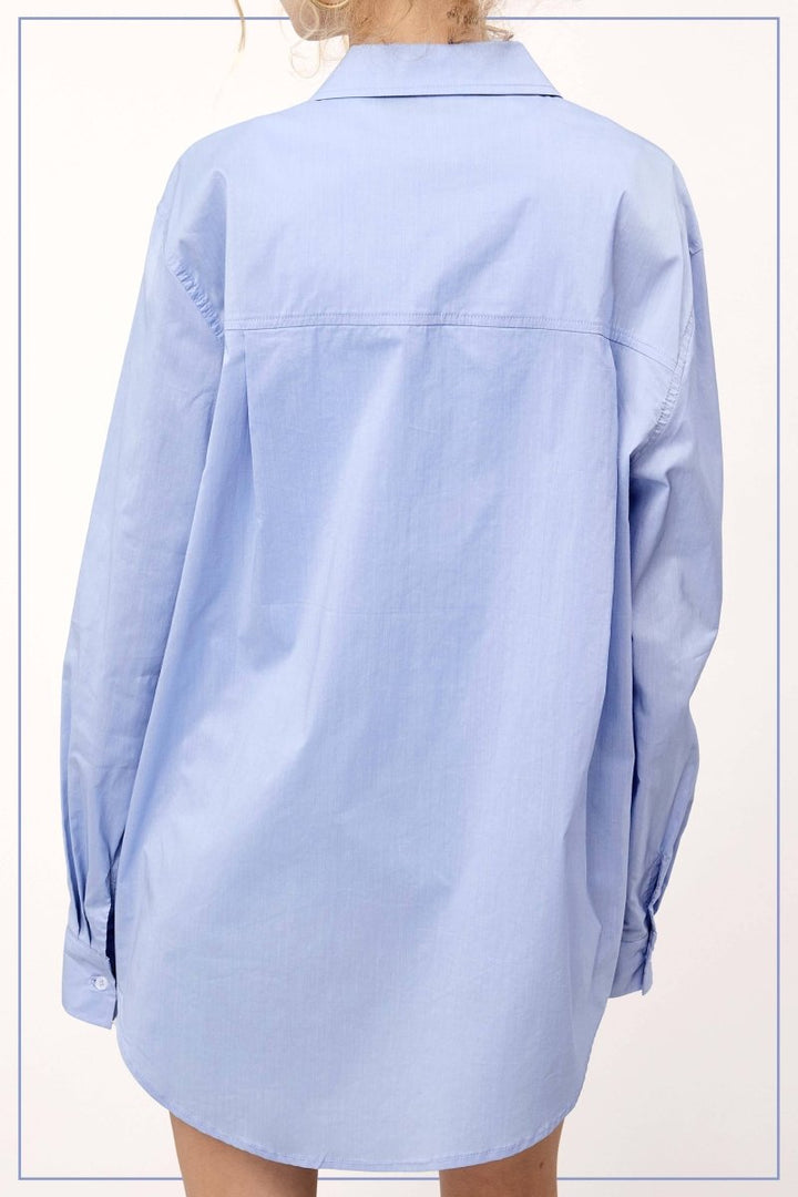 Classic Collared Button Down Poplin Shirt - Modish Maven Boutique