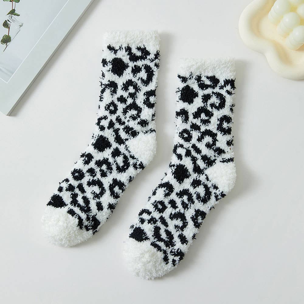 Fuzzy Leopard Socks - Modish Maven Boutique