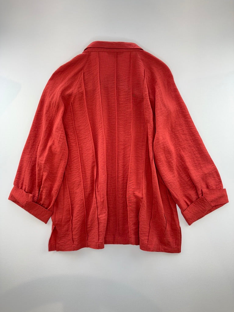 Woven 3/4 Sleeve Popover