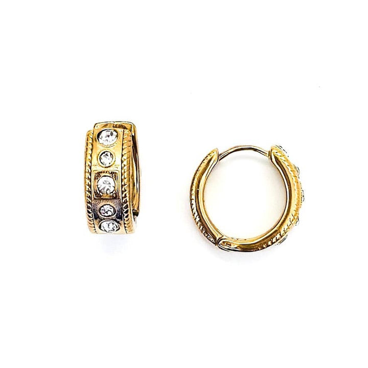 Emily Crystal Hoops - Modish Maven Boutique