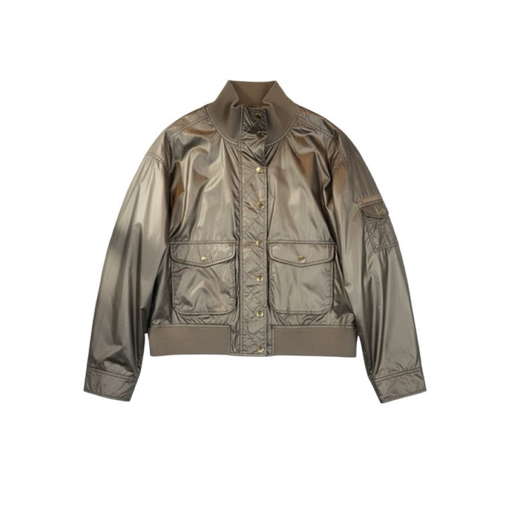 Metallic Aviator Jacket