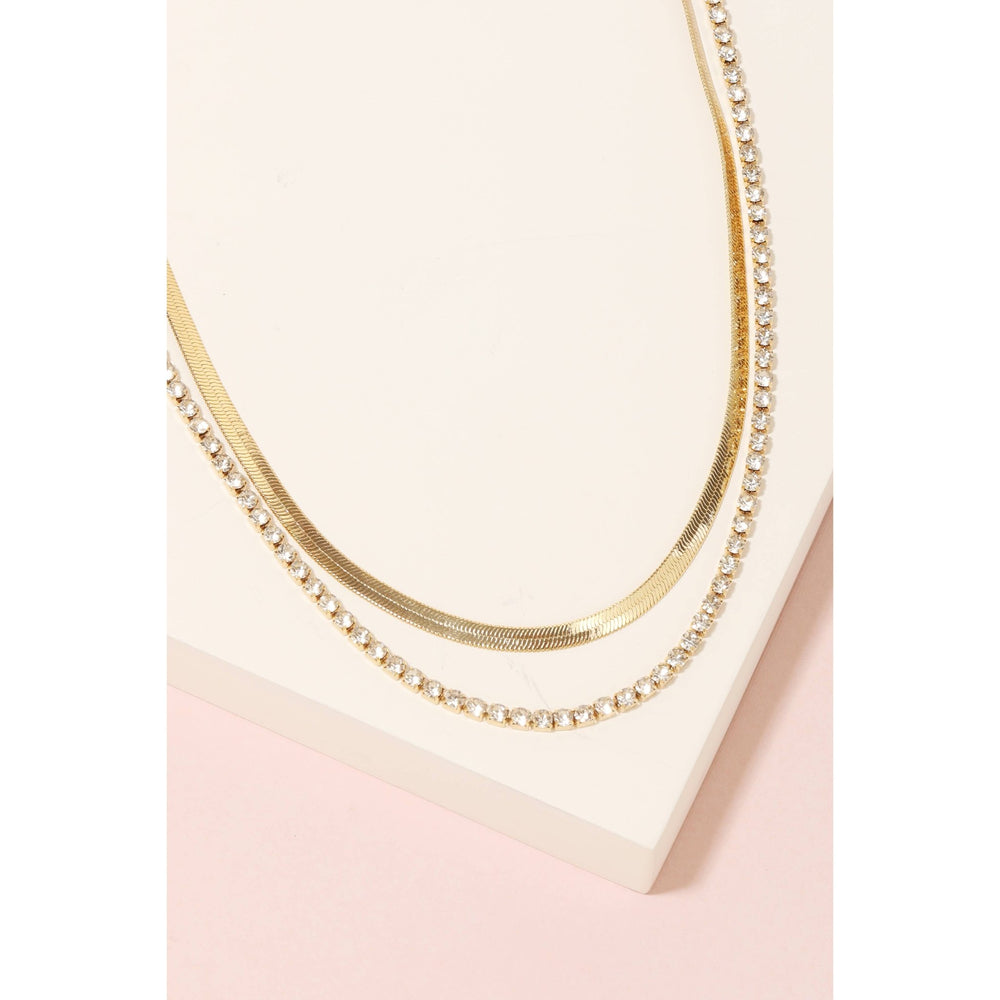 Stud And Snake Chain Necklace - Modish Maven Boutique