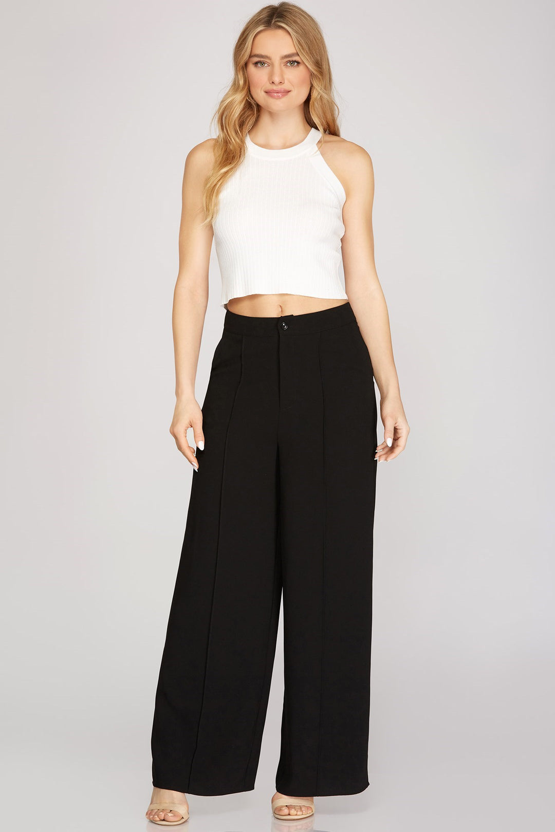 Woven Wide Leg Pintuck Pants - Modish Maven Boutique