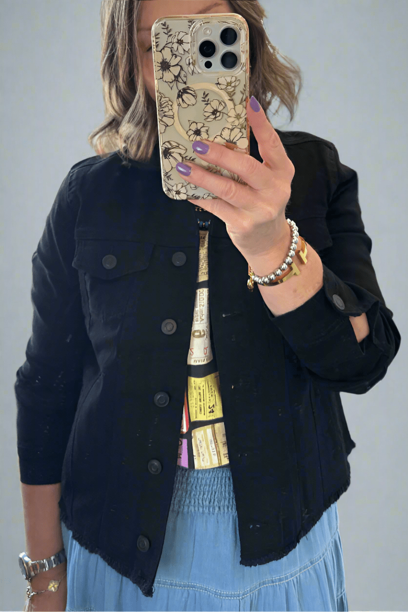 Frayed Trends Denim Jacket - Modish Maven Boutique