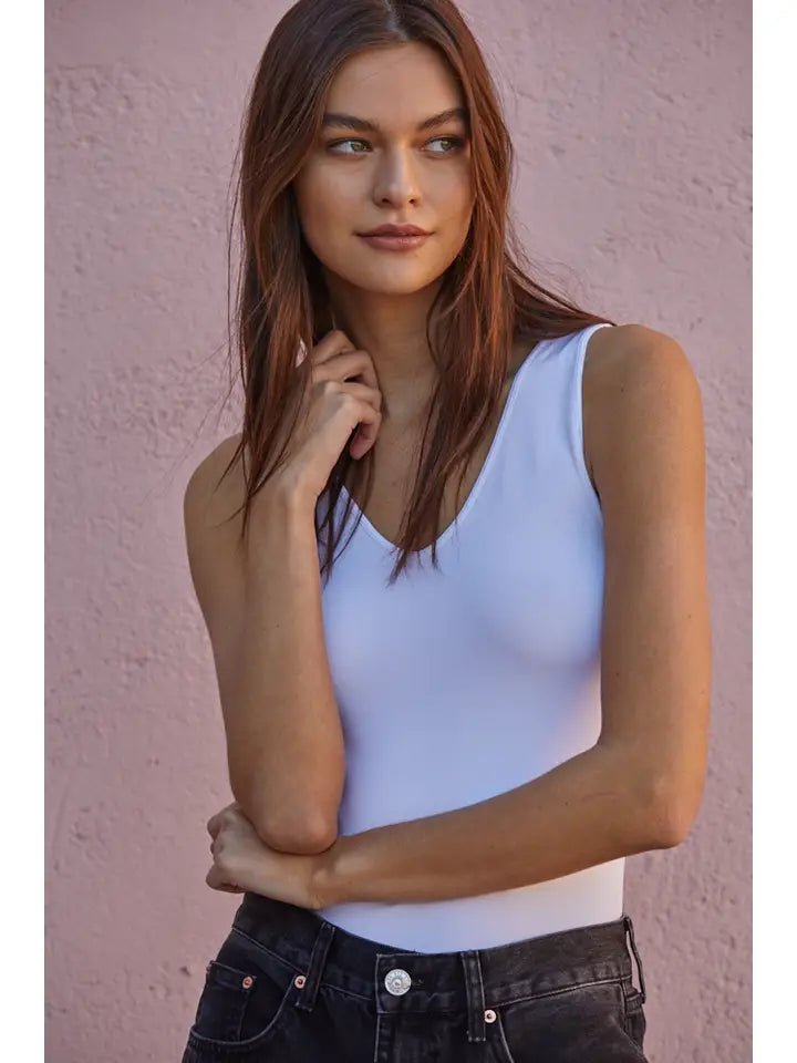 Seamless V-Neck Versatile Tank Top - Modish Maven Boutique