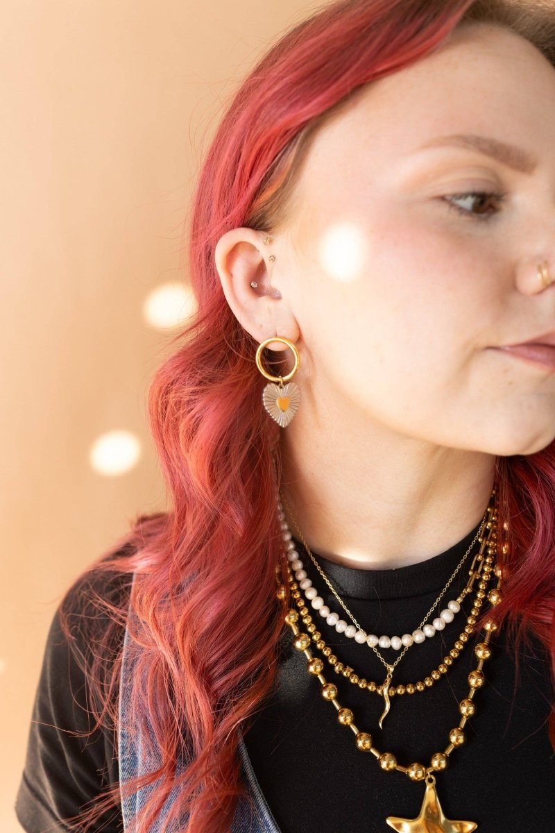 Mixed Feelings Heart Earrings - Modish Maven Boutique