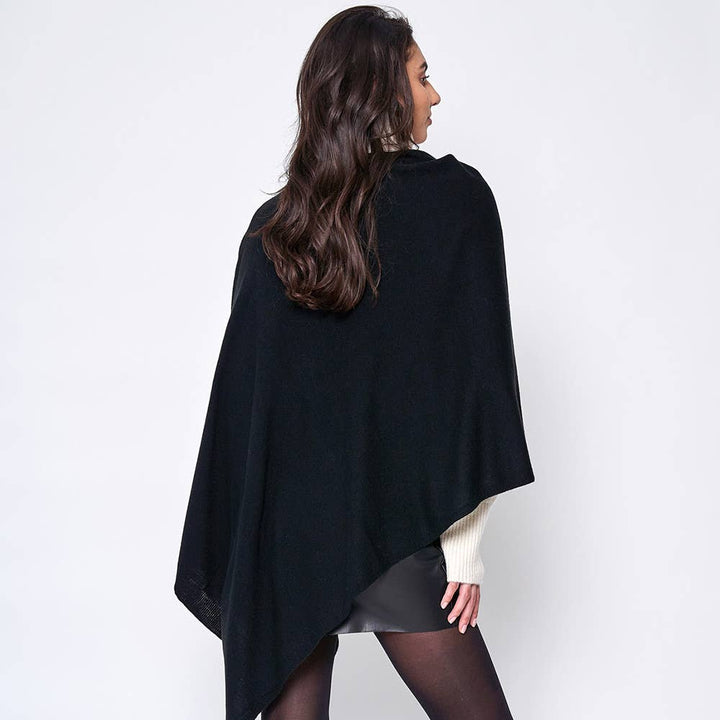Solid Knit Scarf Poncho - Modish Maven Boutique