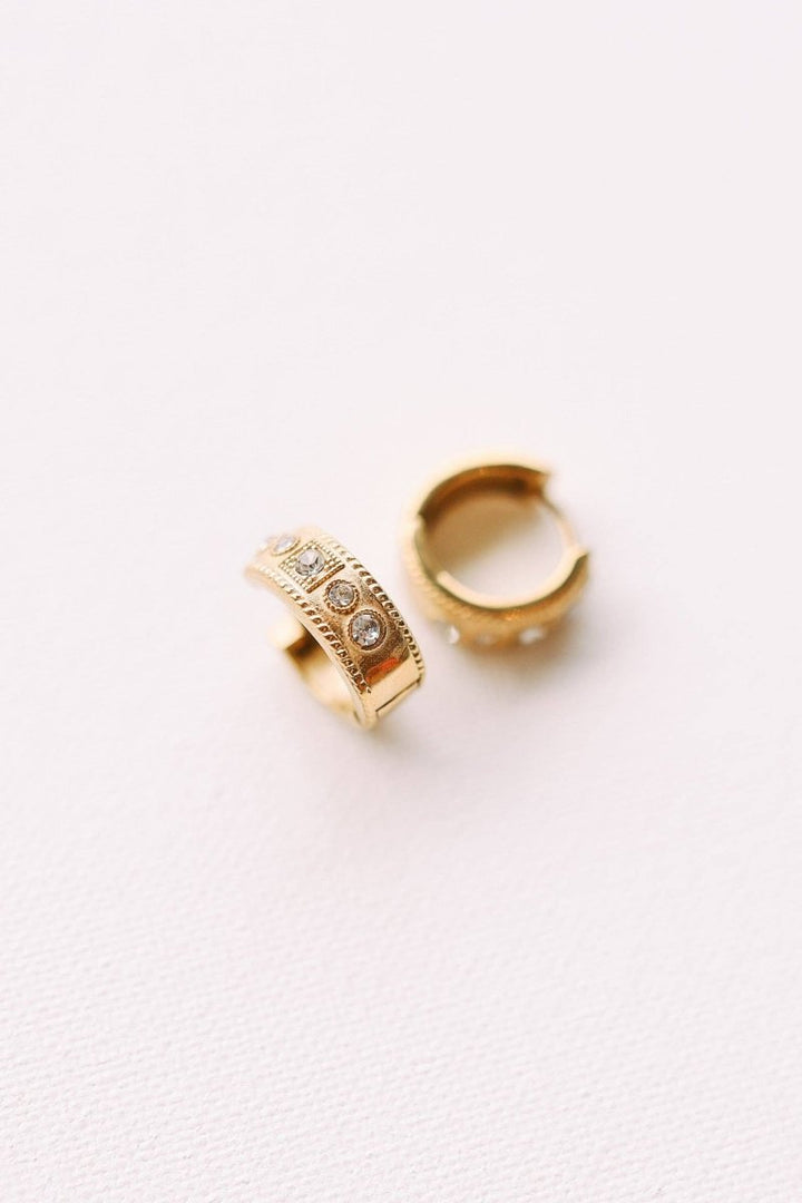 Emily Crystal Hoops - Modish Maven Boutique