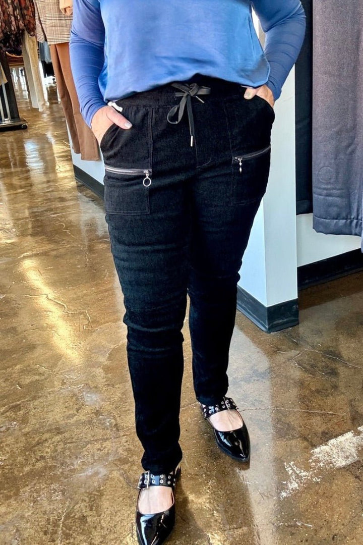 Corduroy Jogger Pants with Pockets - Modish Maven Boutique