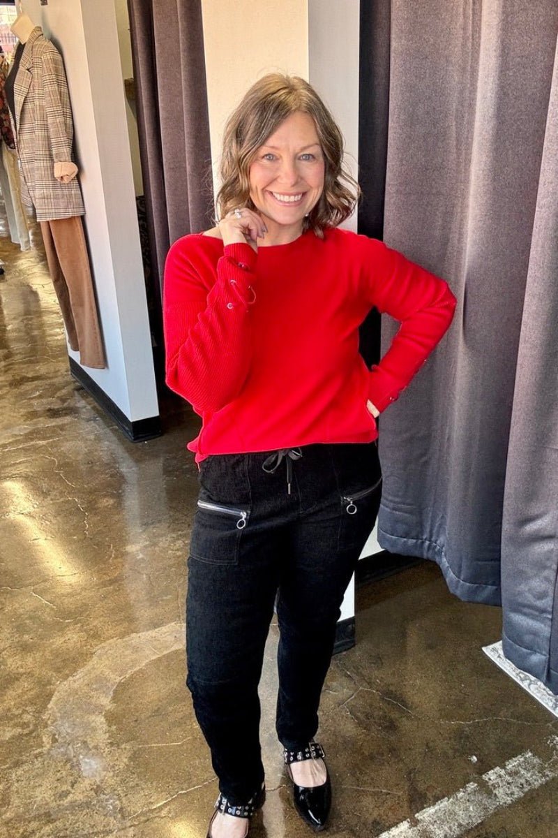 Corduroy Jogger Pants with Pockets - Modish Maven Boutique