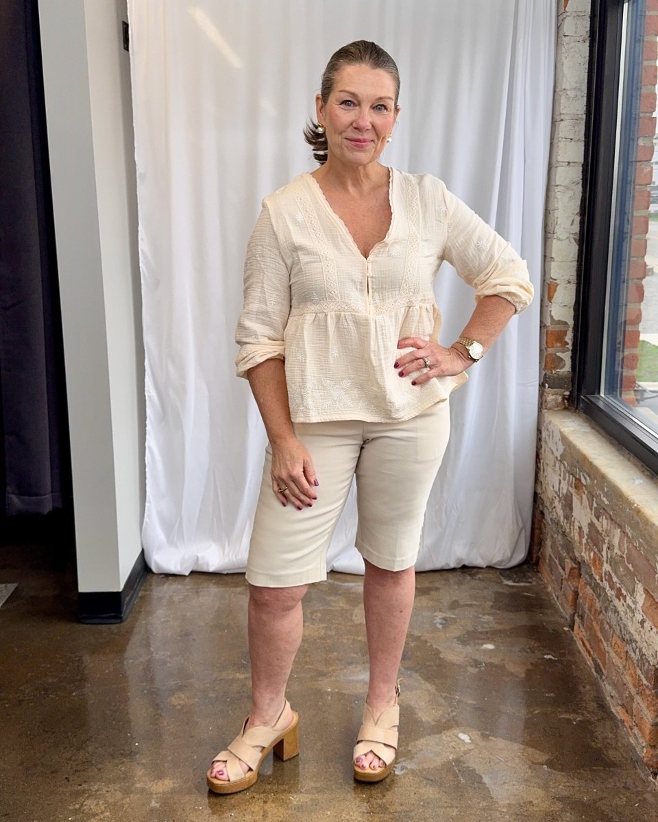 Cotton Gauze Embroidered Blouse - Modish Maven Boutique
