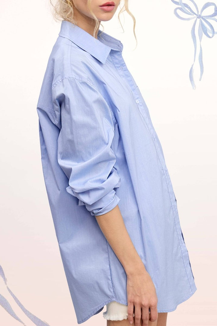 Classic Collared Button Down Poplin Shirt - Modish Maven Boutique