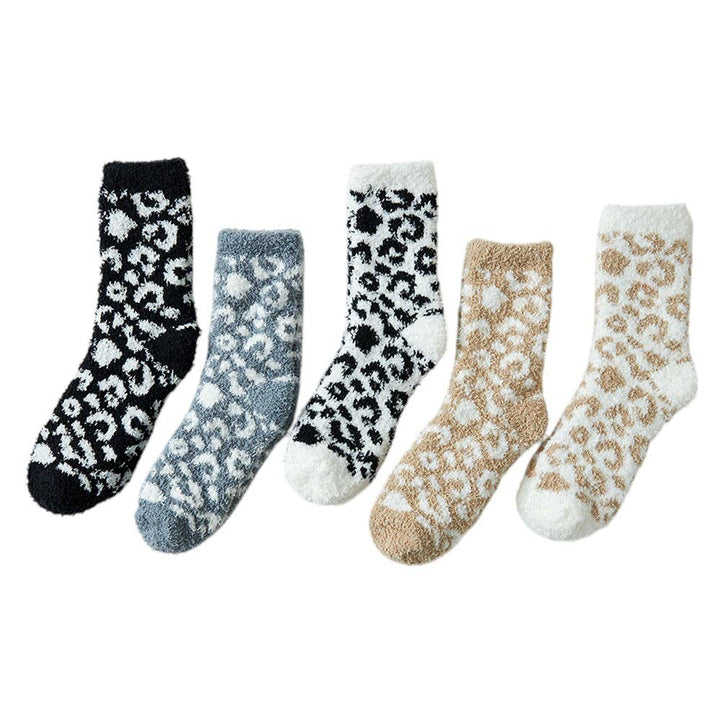 Fuzzy Leopard Socks - Modish Maven Boutique