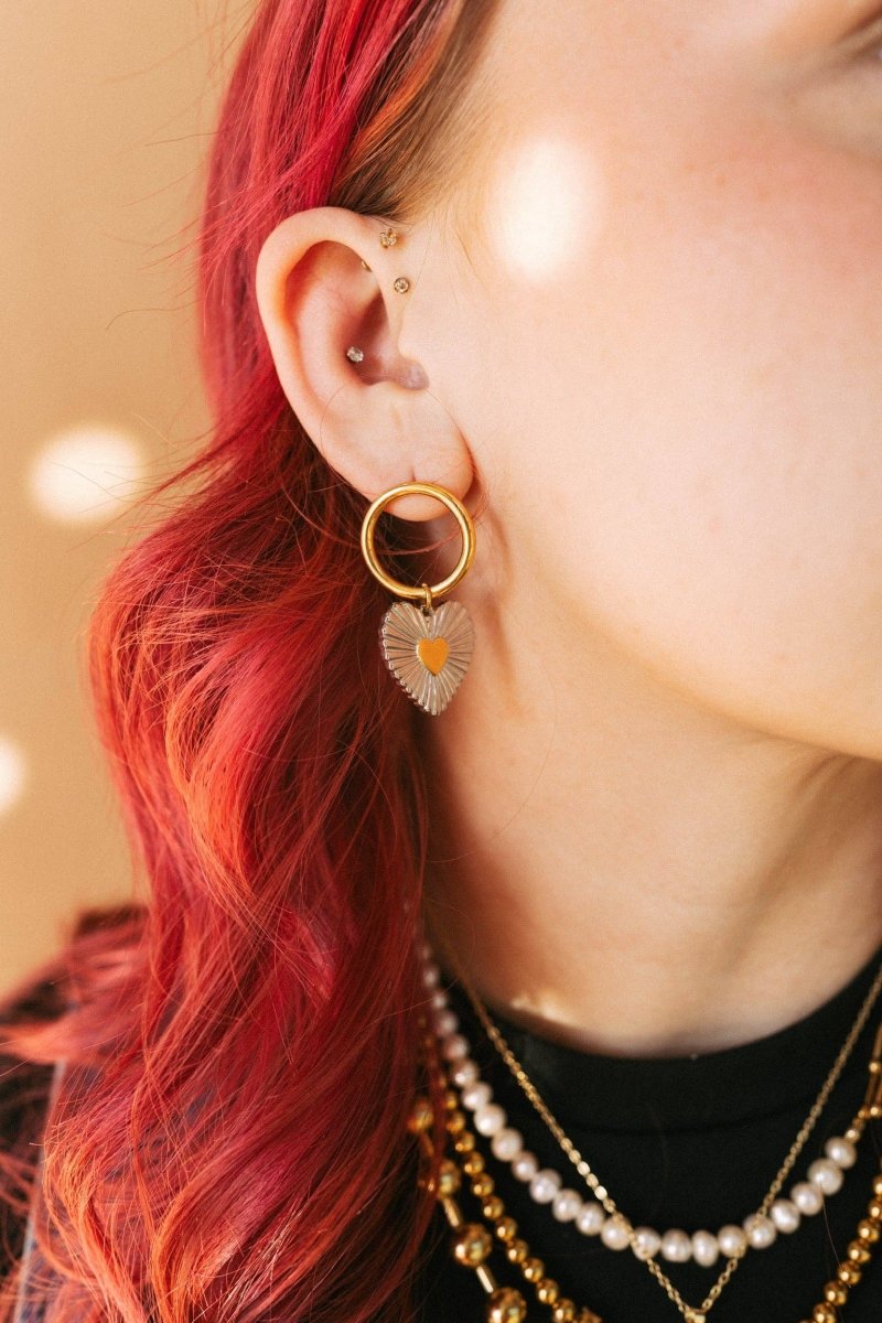 Mixed Feelings Heart Earrings - Modish Maven Boutique