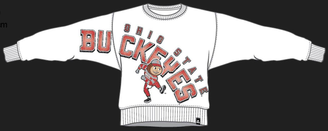 Ohio State Lantern Sleeve Crew - Modish Maven Boutique