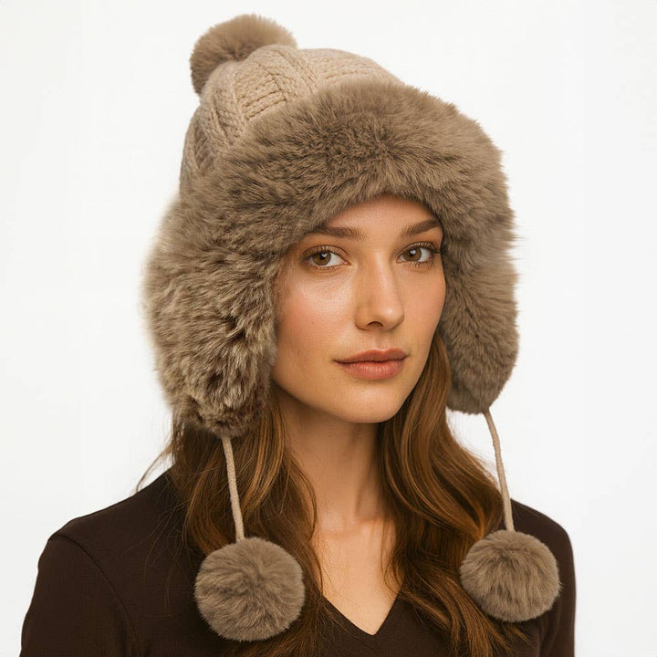 Faux Fur Pom-Pom Trapper Hat - Modish Maven Boutique