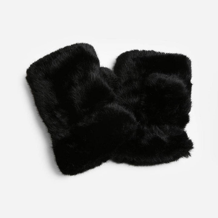 Faux Fur Fingerless Winter Gloves