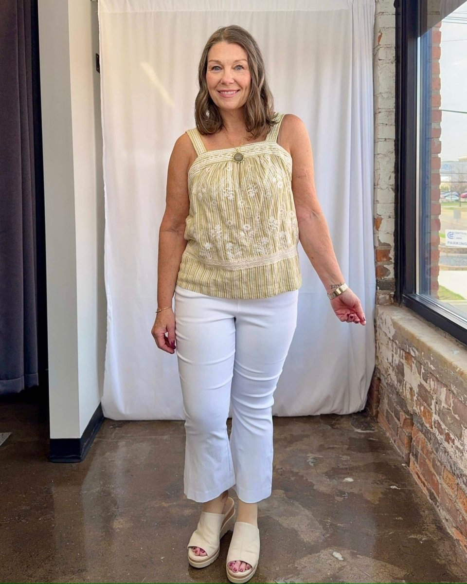 High - Rise Cropped Flare Pants - Modish Maven Boutique