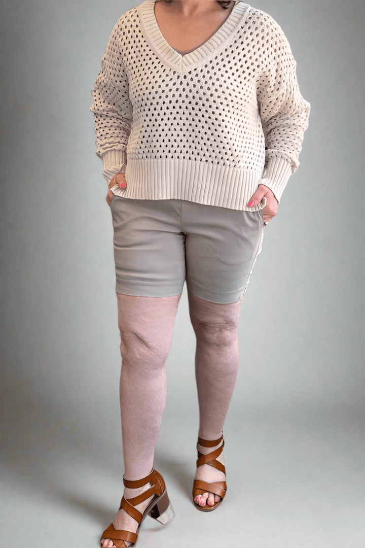 Front view of a woman wearing &