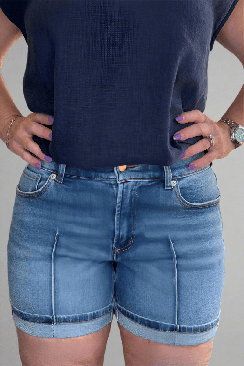 Julian Mid Rise Denim Shorts - Modish Maven Boutique