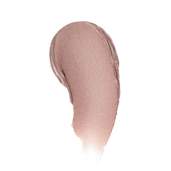 A color swatch of Faye Lip Tint on white background, showing an earthy taupe color, smooth texture, and natural shimmer.