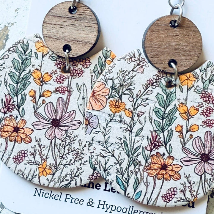 Floral earrings on a &