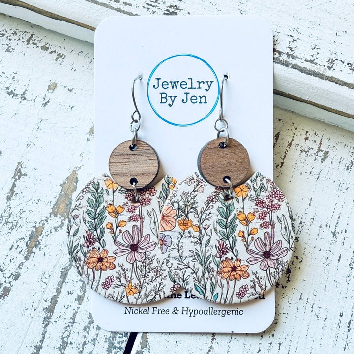 Floral earrings on a &