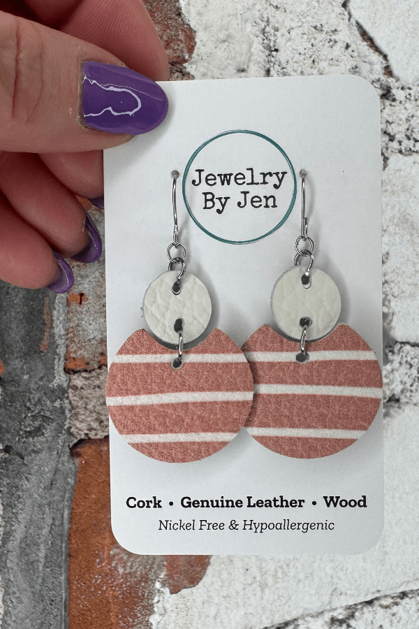 Pair of earrings on a &
