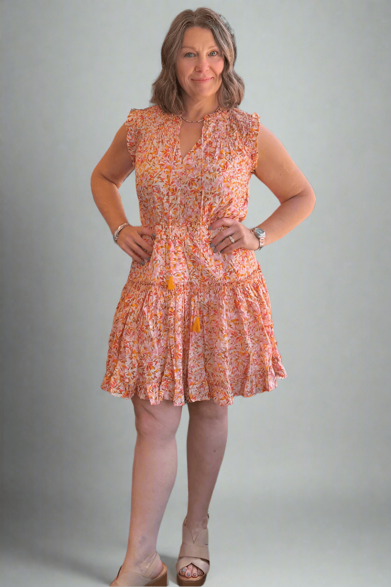 Melodie Ruffle Cotton Dress - Modish Maven Boutique