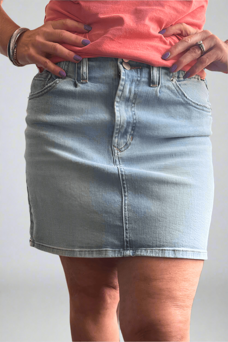 Quinn High Rise Denim Skirt - Modish Maven Boutique