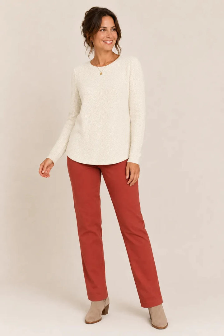 Seedstitch Crew Neck Sweater - Modish Maven Boutique